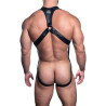 Sparta's Harness Jock Singlet Dionisio Noir-Rouge